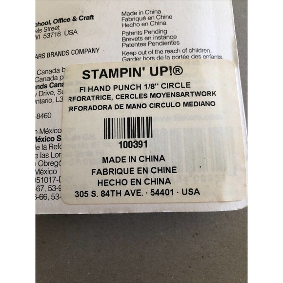 Fiskars Circle Hand Paper Punch 1/8" Purple Handle Scrapbooking Card Making - Picture 3 of 4